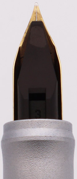 Rotring Newton Fountain Pen - Matte Silver, GP Cap Finial, 18k EF